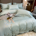 100s cotton embroidery bedding sets queen size